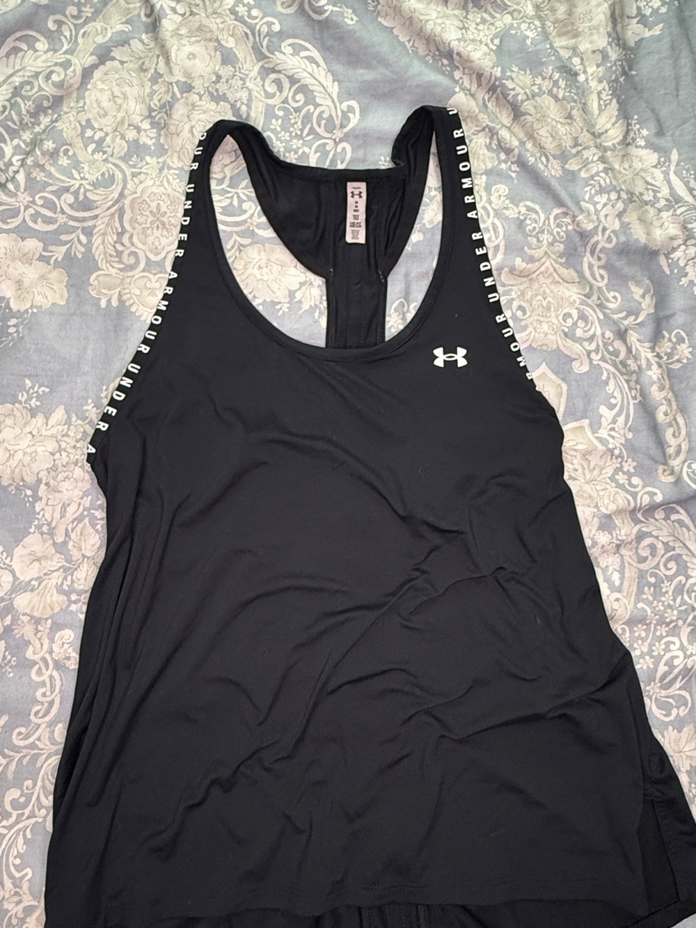 Under Armour Black Racerback Athletic Tank Top with Branded Straps